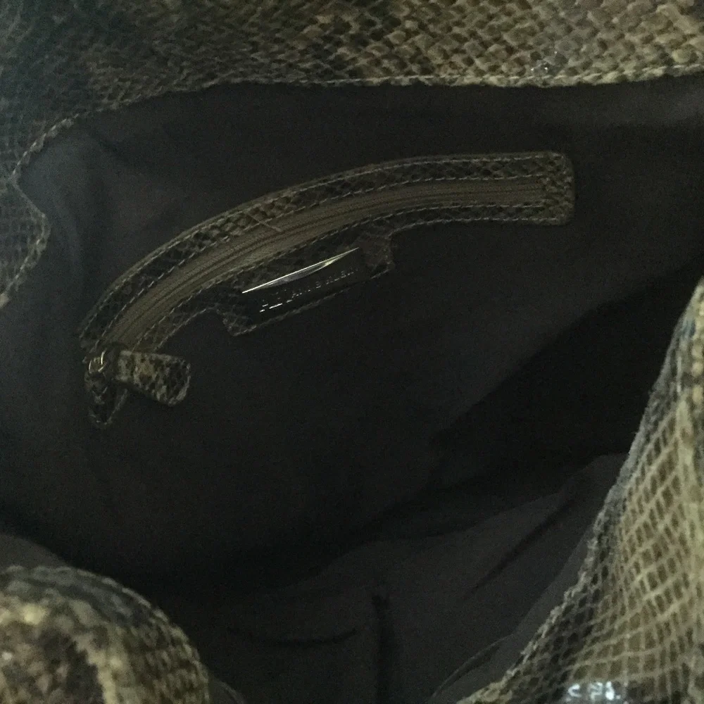 Anne Klein Soft Python Embossed Leather Slouchy Hobo Bag/$250 RETAIL/NEVER USED!